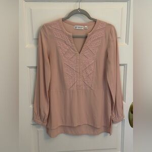 Long Sleeve Blush Pink Blouse